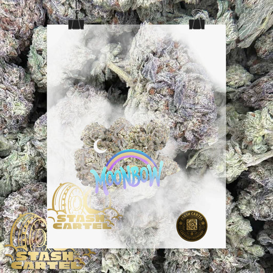 🌈🌌 Moonbow Poster – Hybrid Poster for Cosmic Calm & Candy Gas