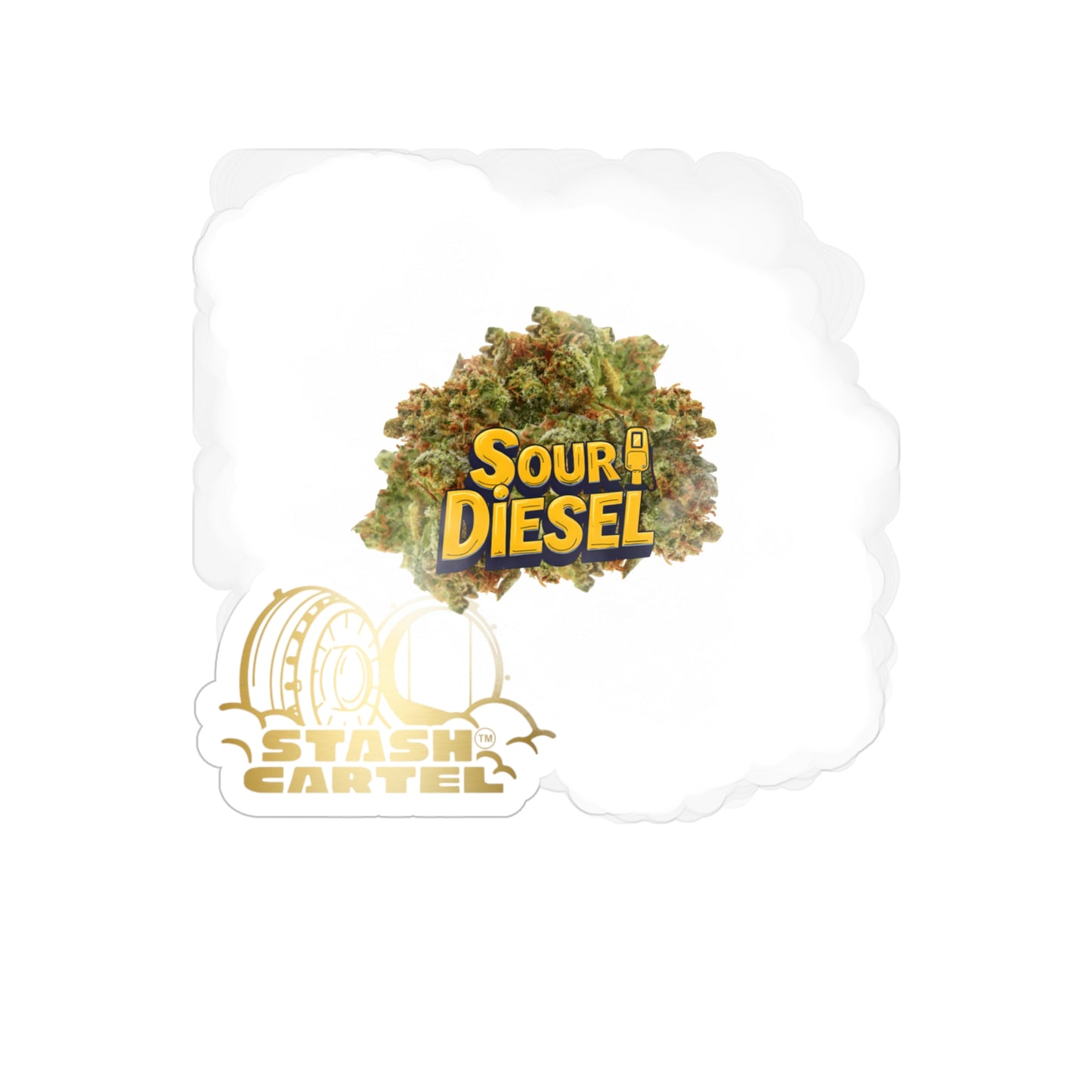Sour Diesel Transparent Outdoor Sticker – Cannabis Culture Merch