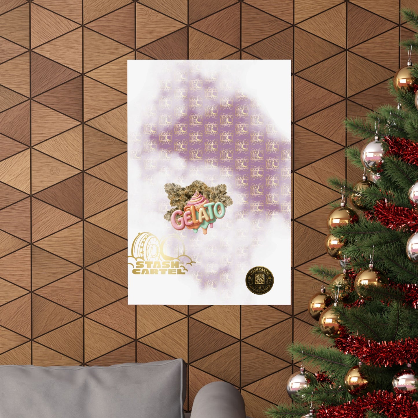 🍨 "Gelato" Strain Poster – Creamy Cannabis Wall Print with Smooth Vibes