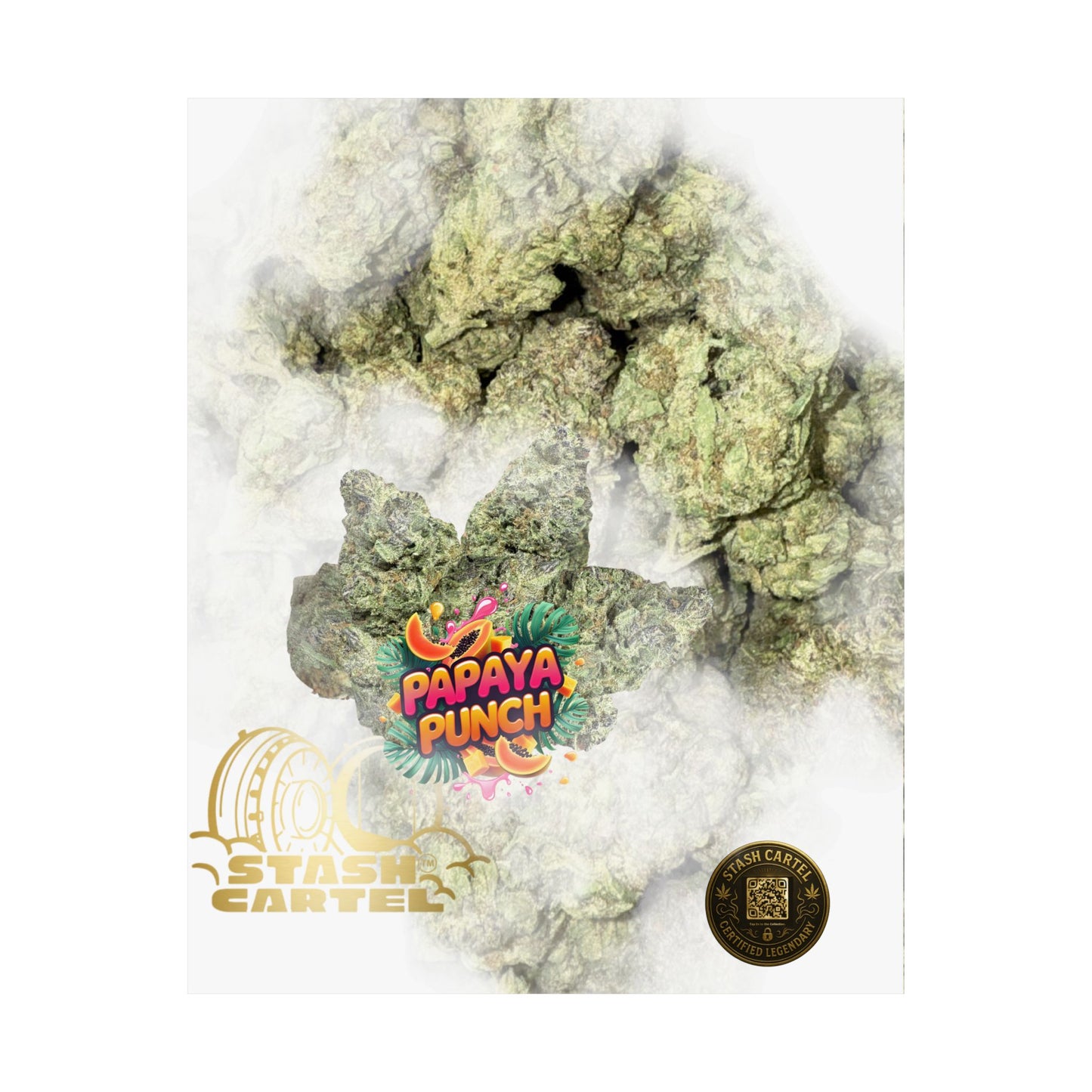 🍹🌺 Papaya Punch Poster – Sunset Indica Poster for Chill & Flavor