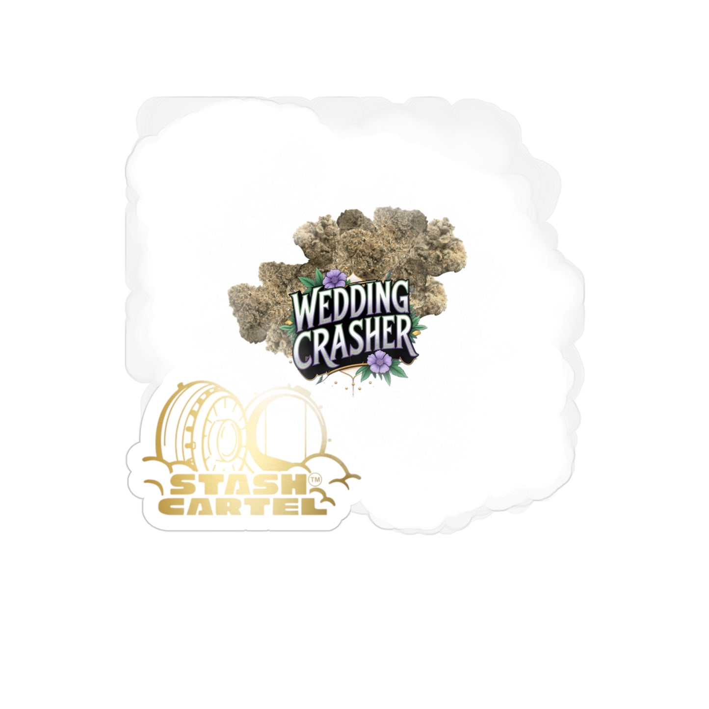 Wedding Crashers Transparent Outdoor Sticker – Cannabis Art Collectible