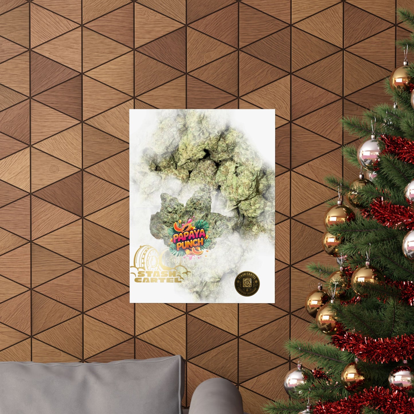 🍹🌺 Papaya Punch Poster – Sunset Indica Poster for Chill & Flavor