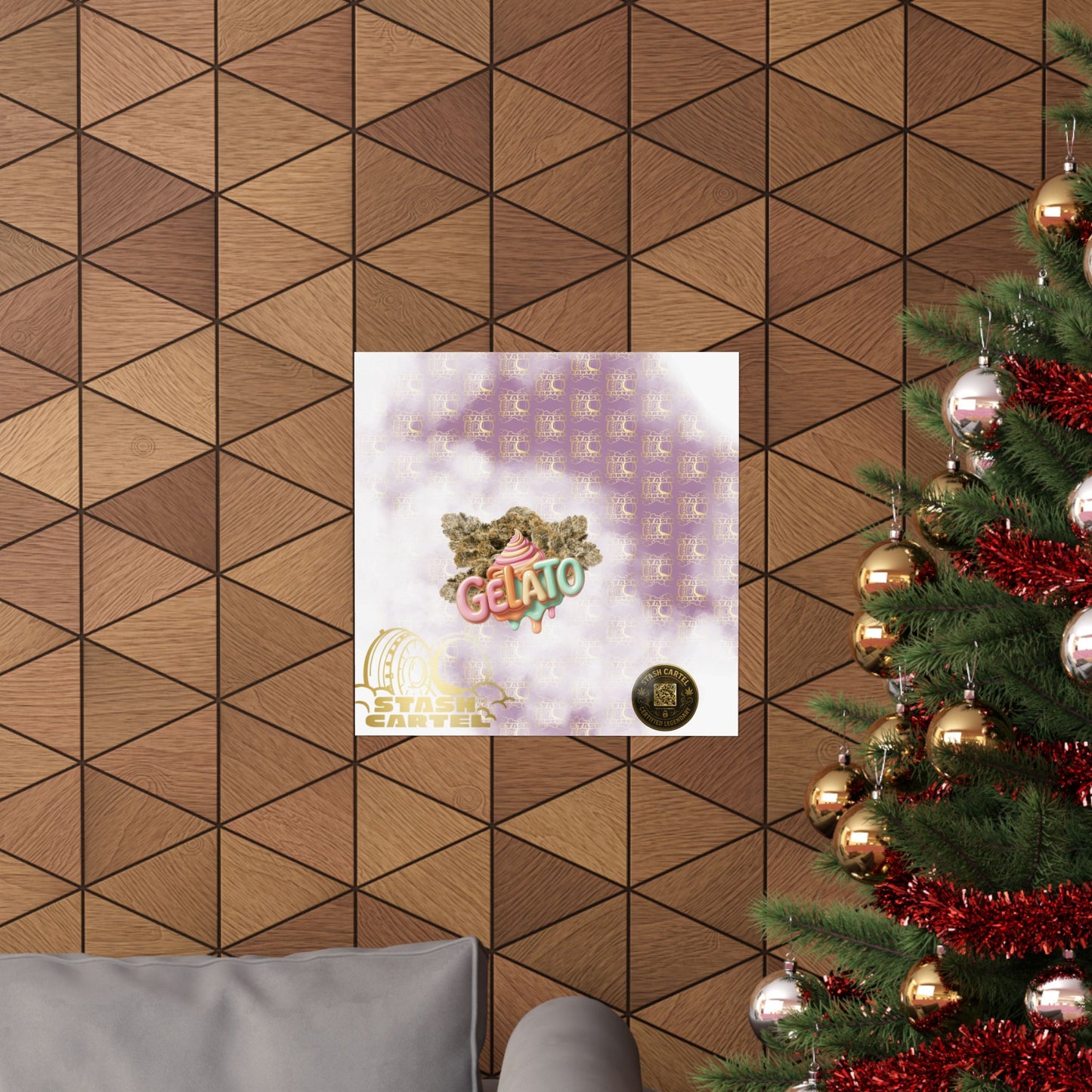 🍨 "Gelato" Strain Poster – Creamy Cannabis Wall Print with Smooth Vibes