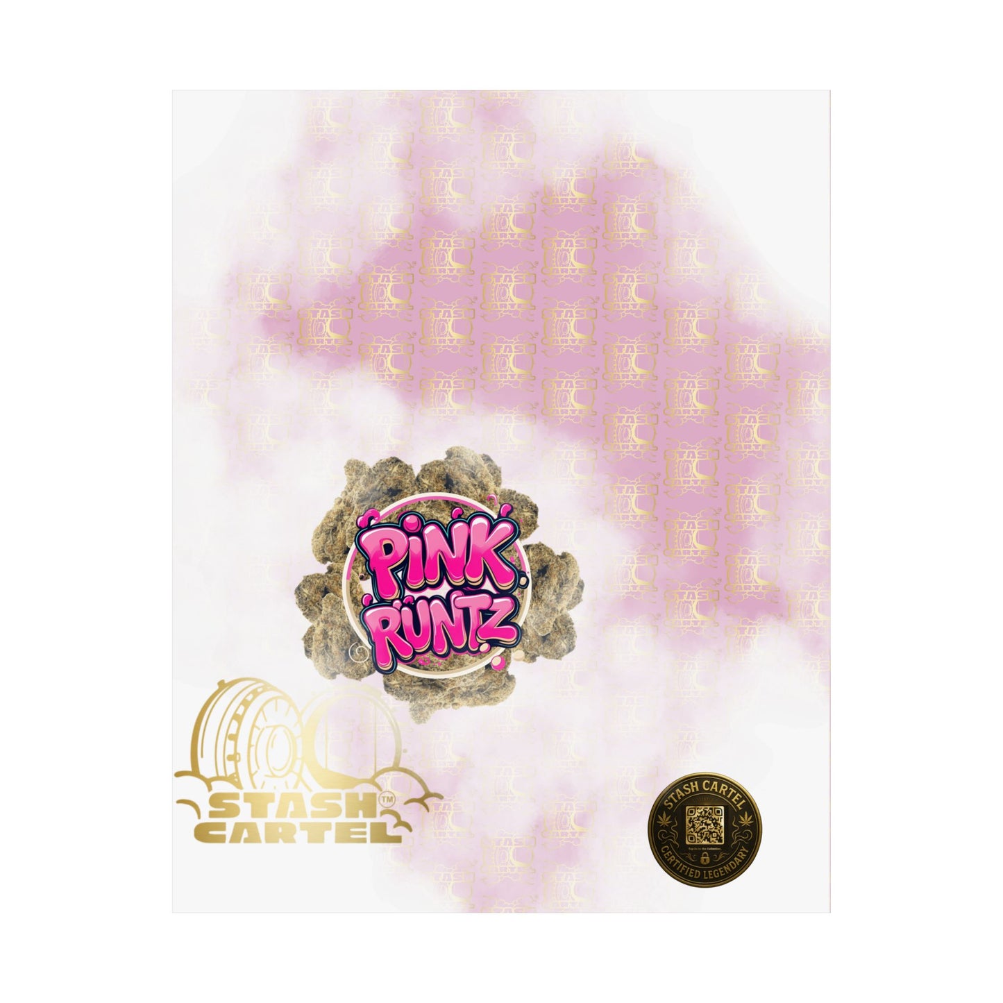 🎀🍭 Pink Runtz Poster – Designer Candy Gas Wall Art with Hybrid Bliss