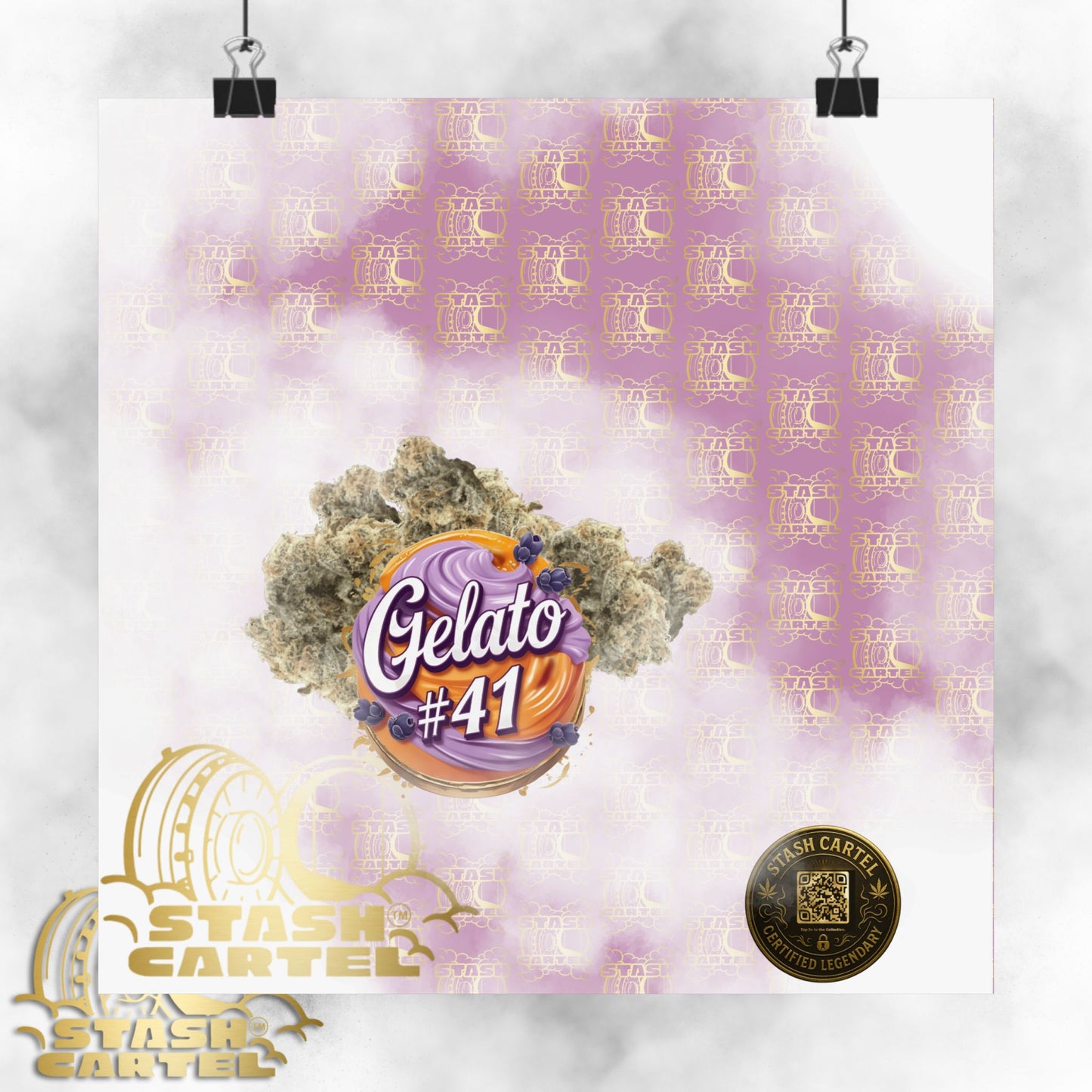 🍨👑 Gelato #41 Poster – Premium Hybrid Wall Art with Dessert Gas