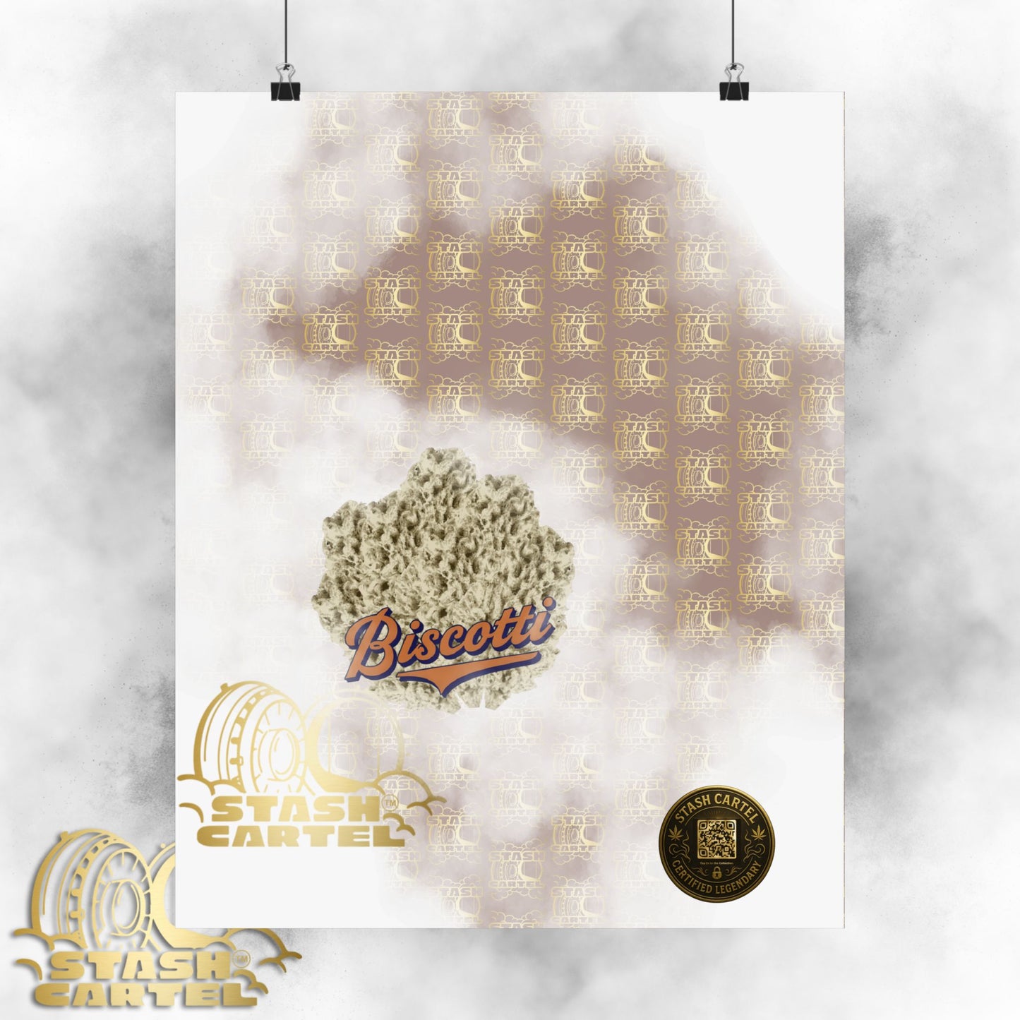 🍪🖤 Biscotti Poster – Cookie Gas Wall Art with Deep Indica Vibes