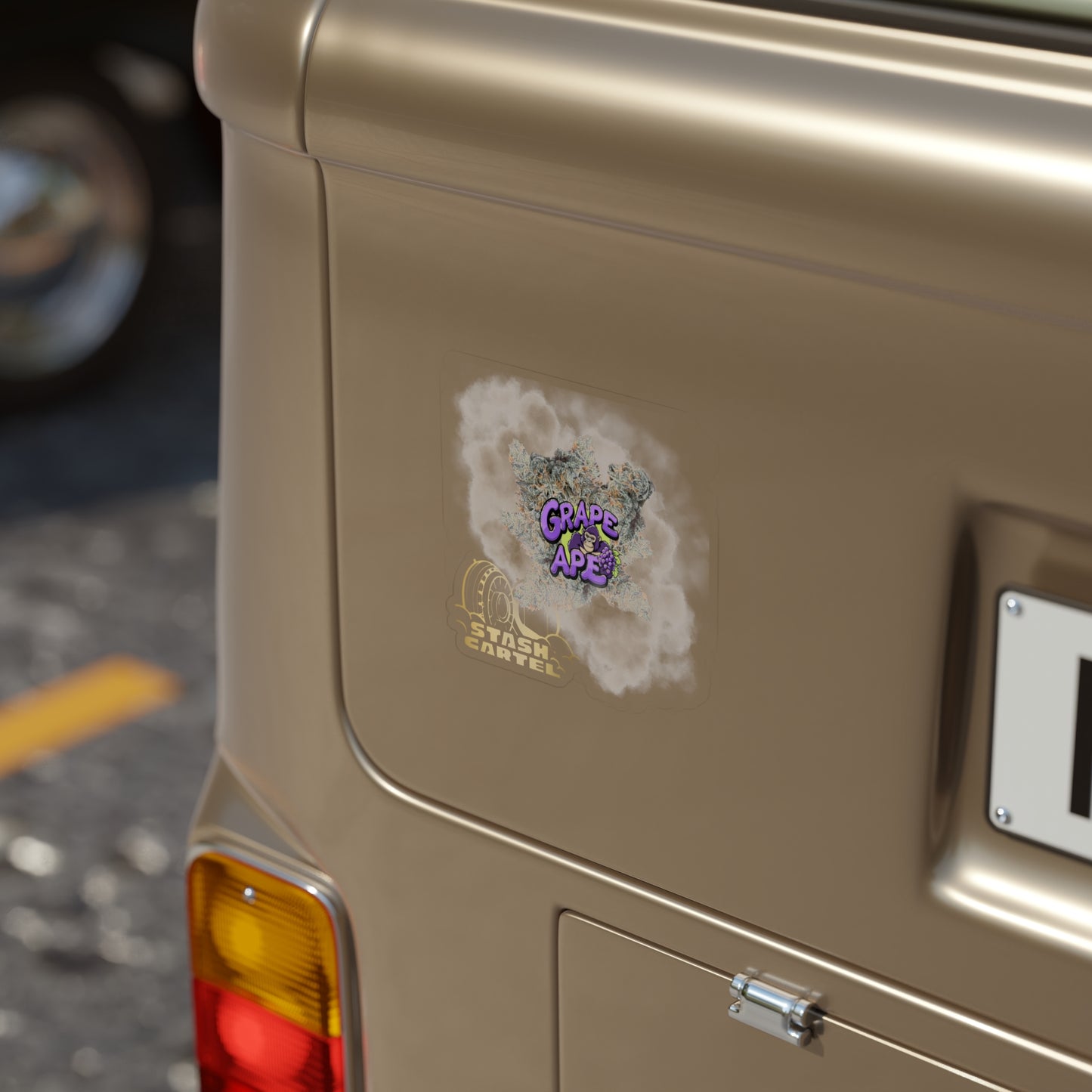 Grape Ape Transparent Outdoor Sticker – Cannabis Culture Collectible