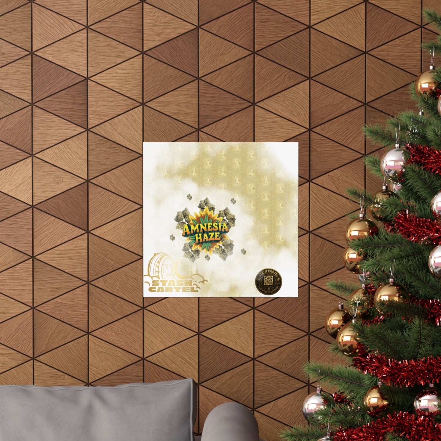 🌀🍋 Amnesia Haze Poster – Psychedelic Sativa Print for Mental Elevation