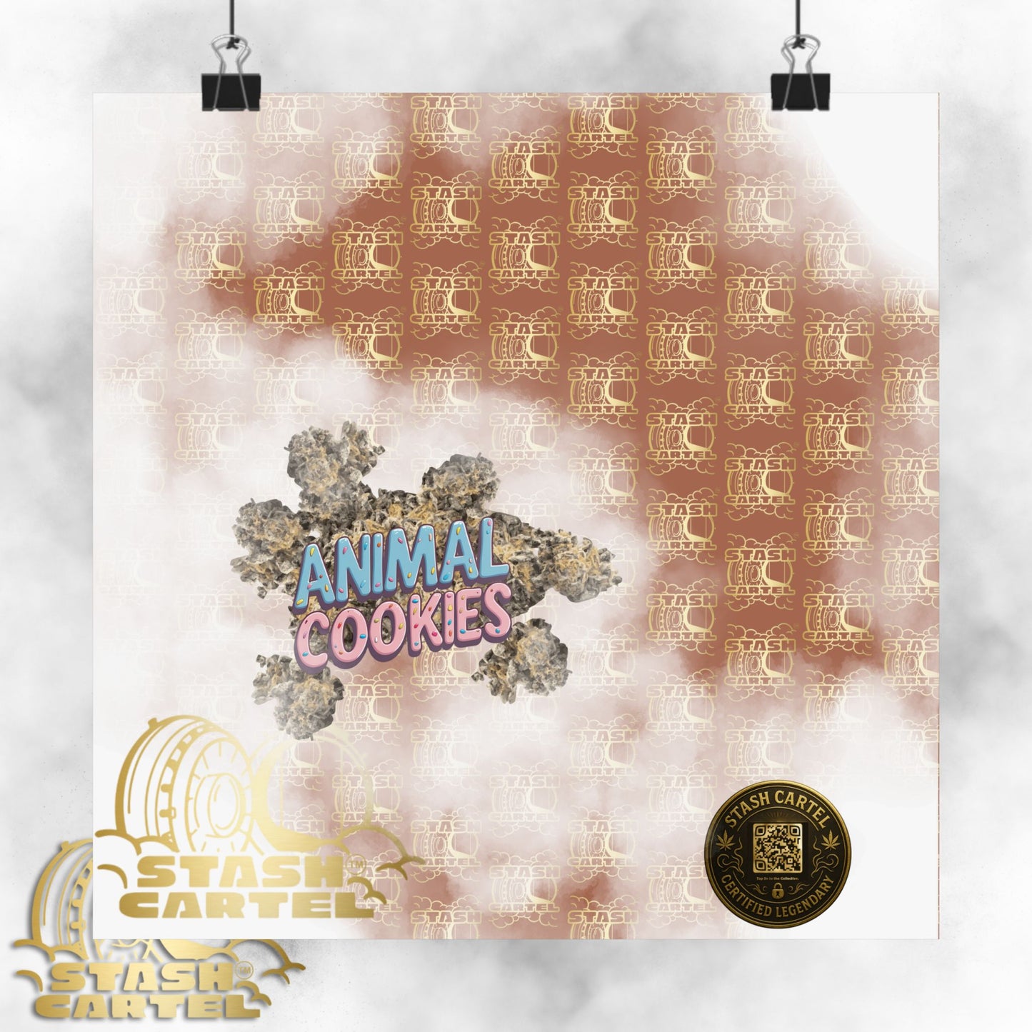 🍪🦁 Animal Cookies Poster – Dense Indica Hybrid with Dessert Sweetness & Sedative Power