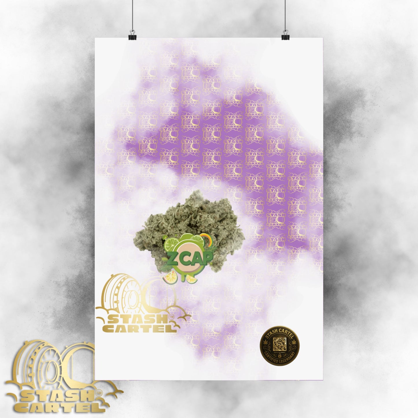 🧢🍬 Z Cap Poster – Designer Zkittlez Hybrid Wall Poster with Drippy Terps