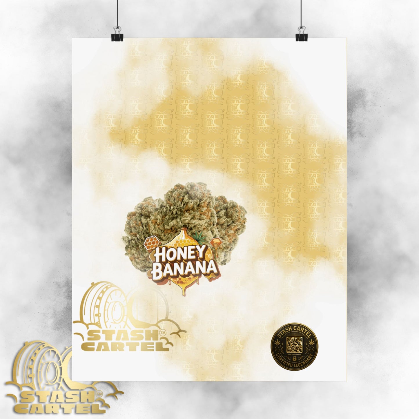 🍌🍯 "Honey Banana" Indica-Hybrid Poster – Sweet Funk & Chill Drip