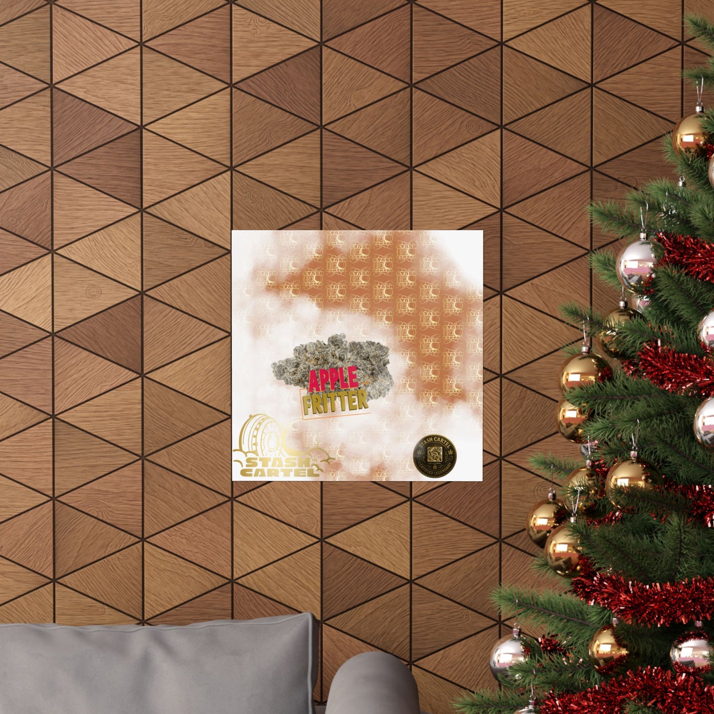 🍏🥧 "Apple Fritter" Hybrid Poster – High-THC Dessert Gas Wall Art