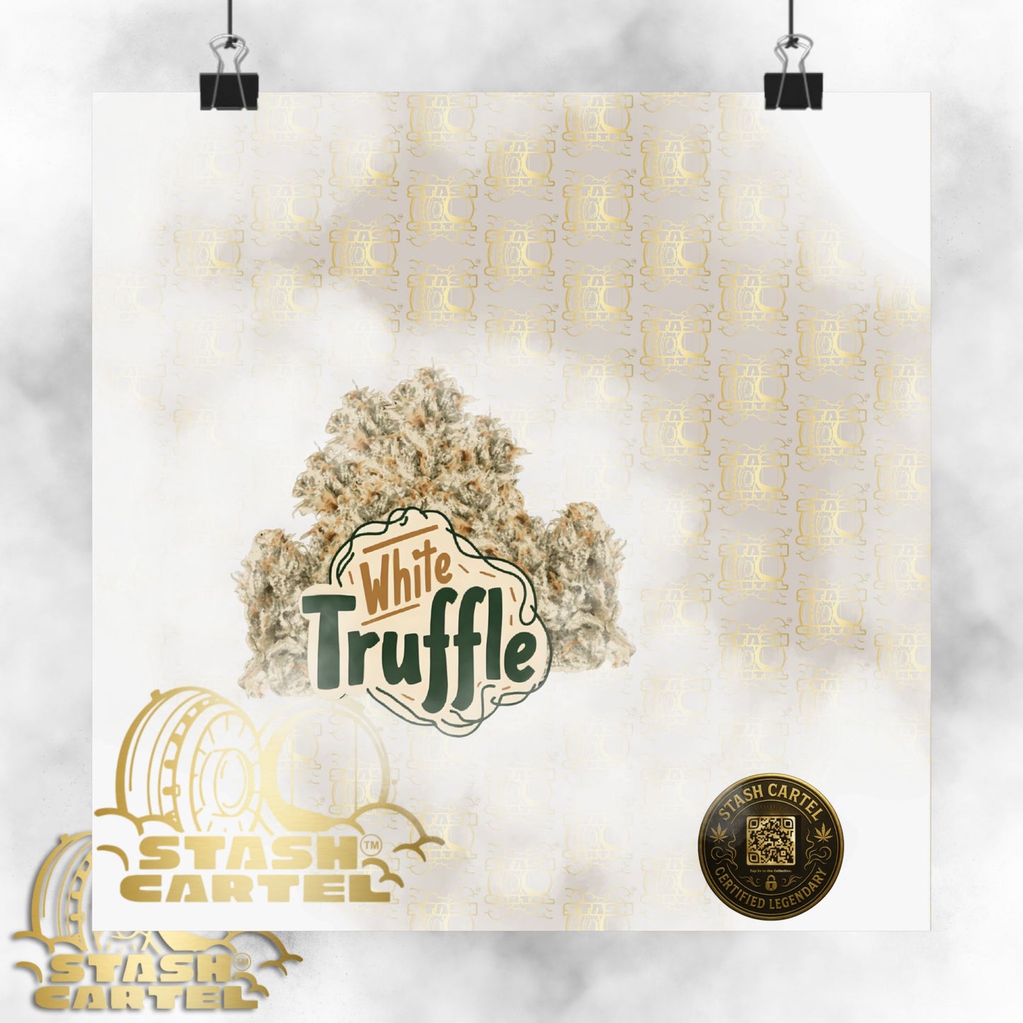 🍄💨 White Truffle Poster – Creamy Exotic Gas Poster with Velvet Indica Feel
