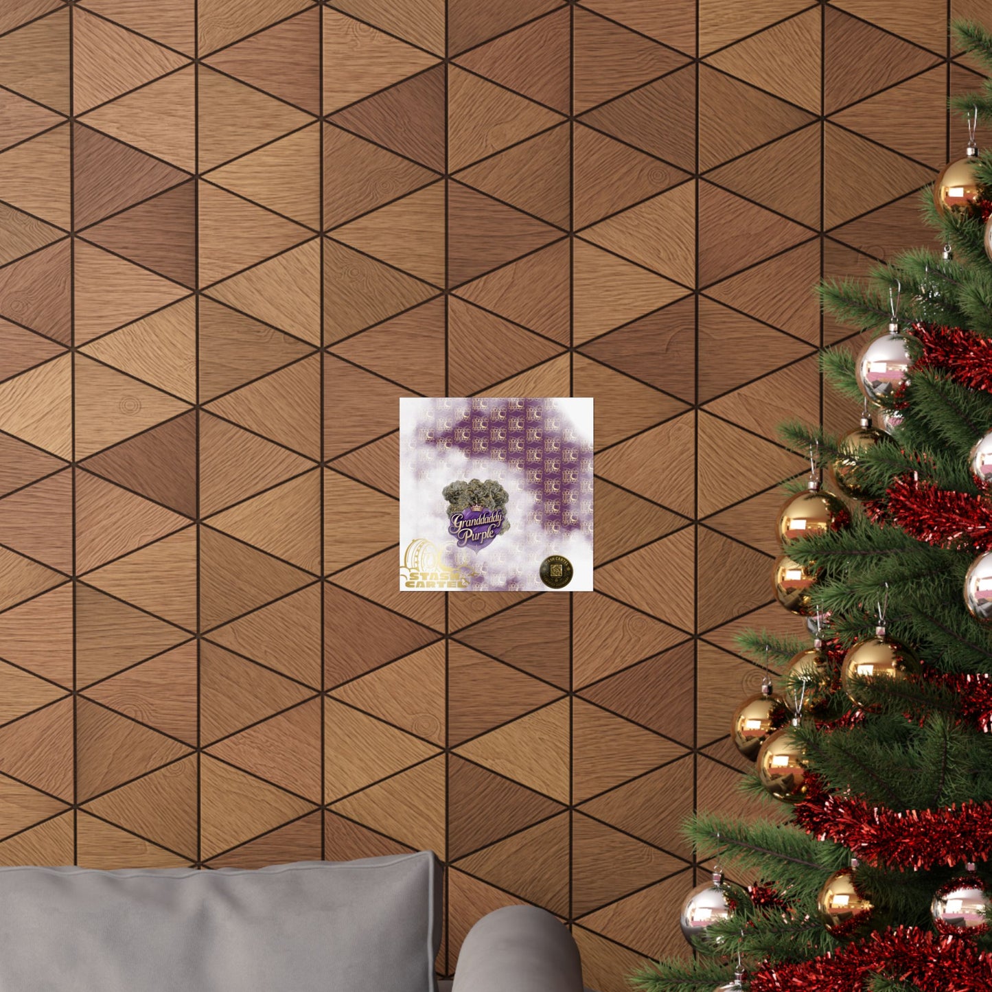 👑 "Granddaddy Purple" Poster – Indica Royalty in Regal Purple Tones