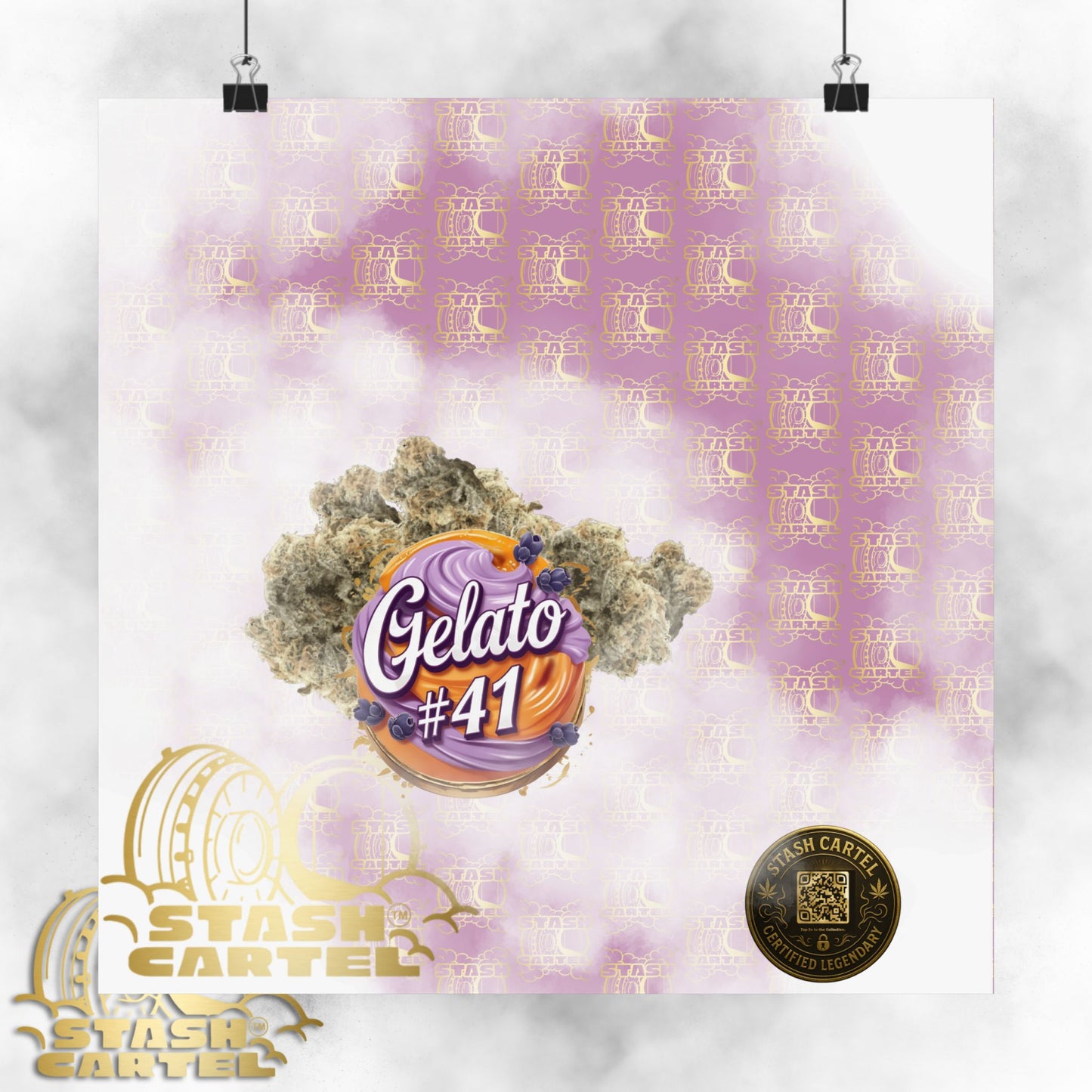 🍨👑 Gelato #41 Poster – Premium Hybrid Wall Art with Dessert Gas