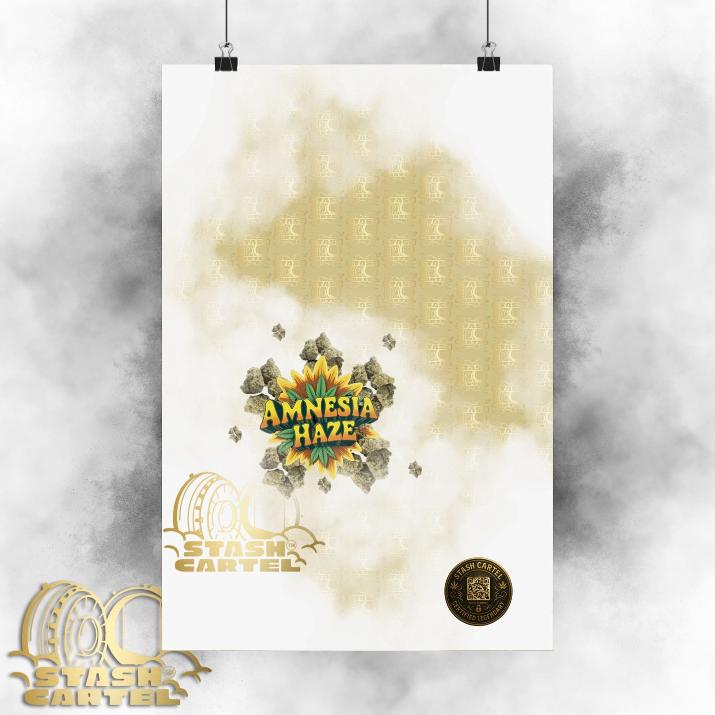 🌀🍋 Amnesia Haze Poster – Psychedelic Sativa Print for Mental Elevation