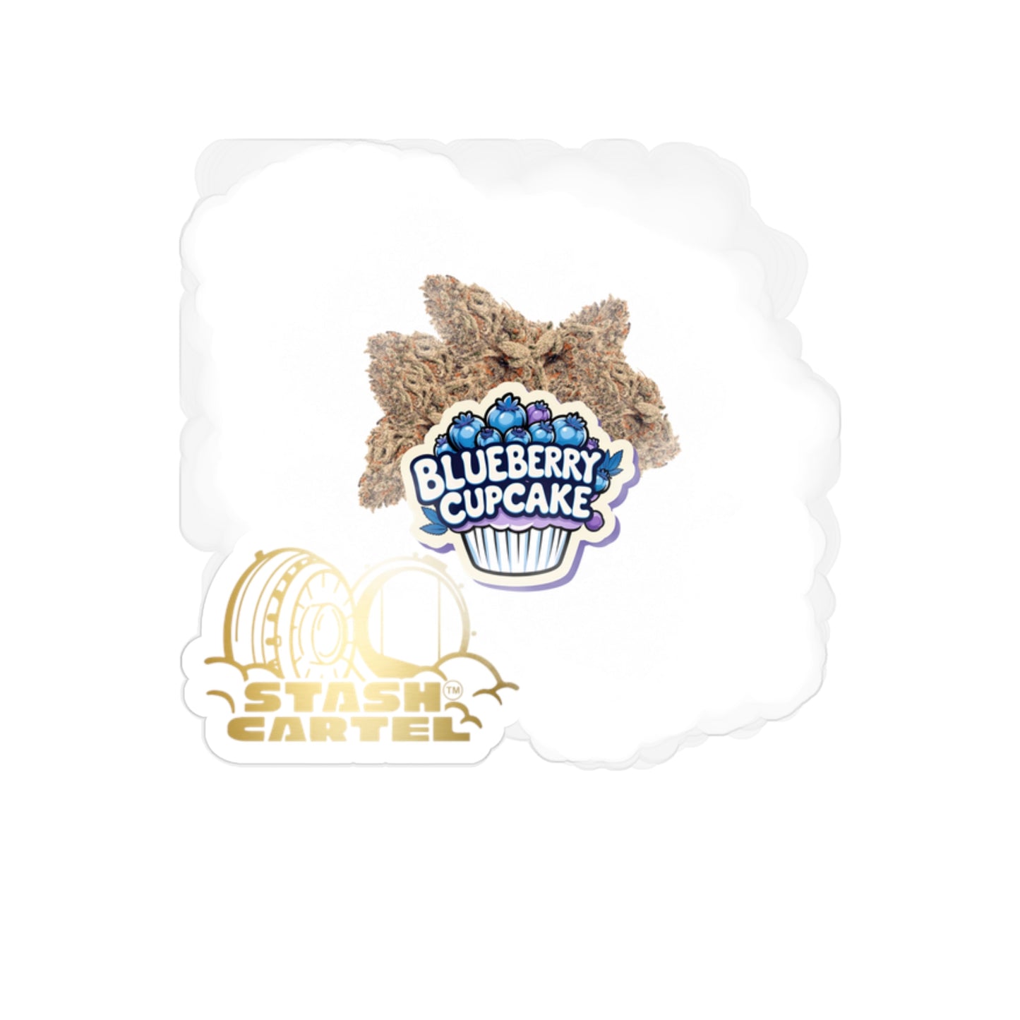 Blueberry Cupcake Transparent Outdoor Sticker – Stoner Lifestyle Art