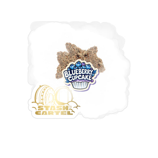 Blueberry Cupcake Transparent Outdoor Sticker – Stoner Lifestyle Art