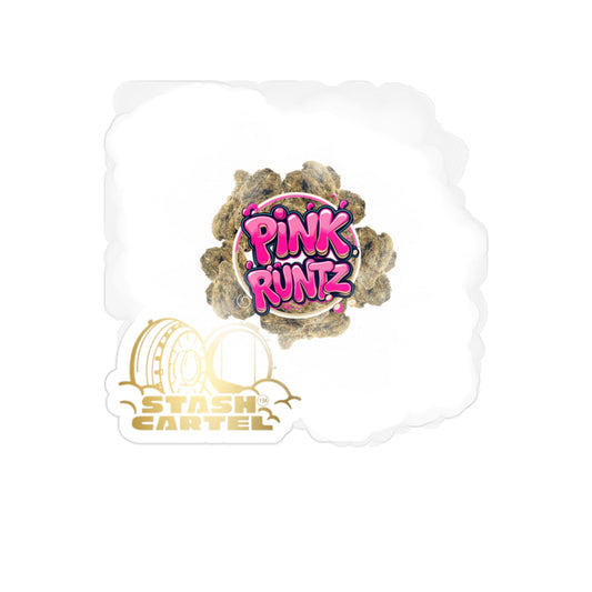 Pink Runtz Transparent Outdoor Sticker – Stoner Art Collectible