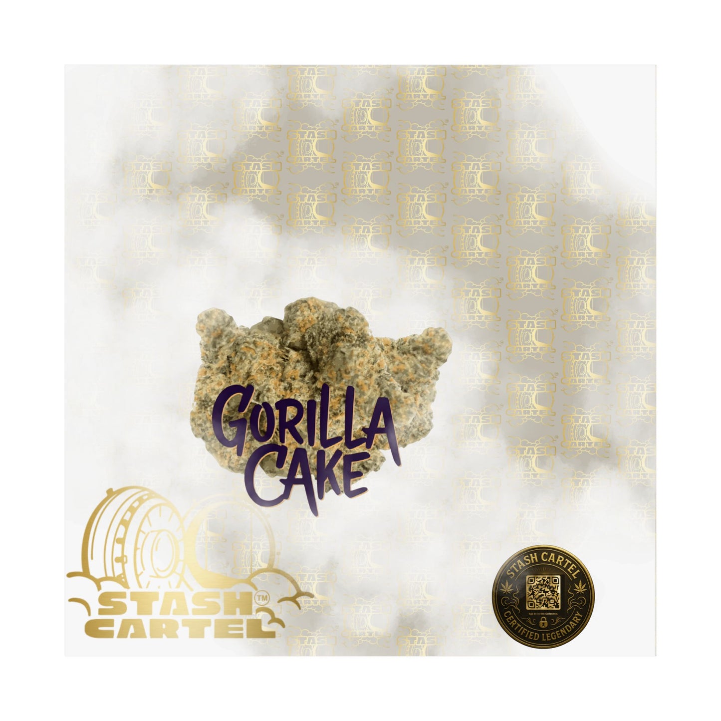 🎂🦍 Gorilla Cake Poster – Dessert Gas Hybrid Wall Art with Sticky Terps