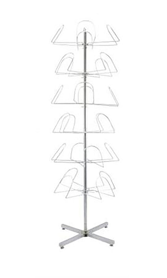 Stash Cartel Hat Display – 6-Tier Rotating Hat Rack (Zinc Finish)