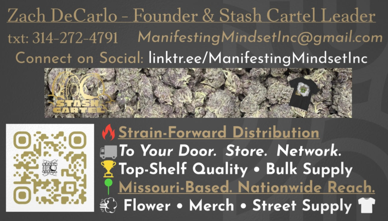 Stash Cartel Affiliate Business Cards — Custom Printed with Your Affiliate QR Code